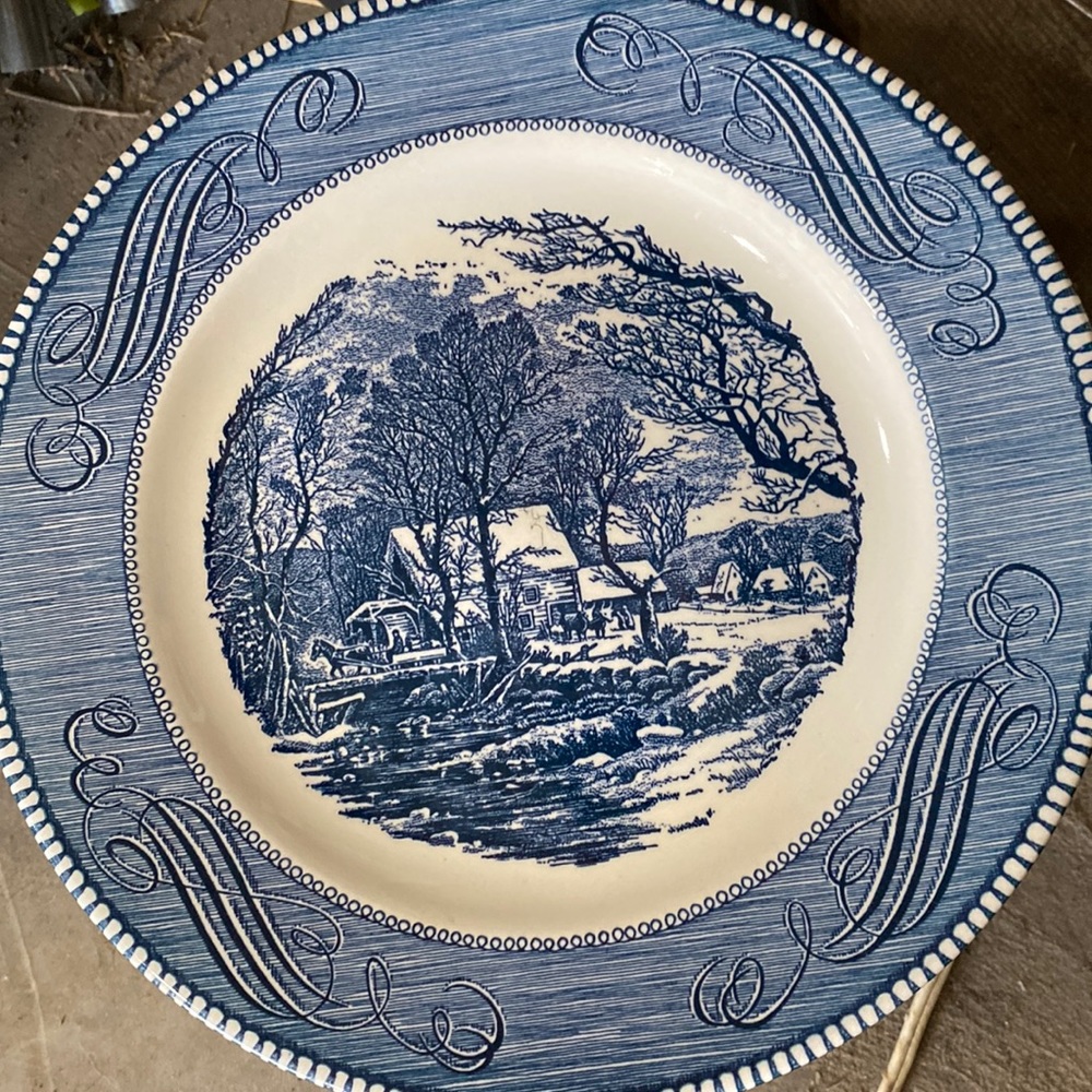 Currier and Ives Plate